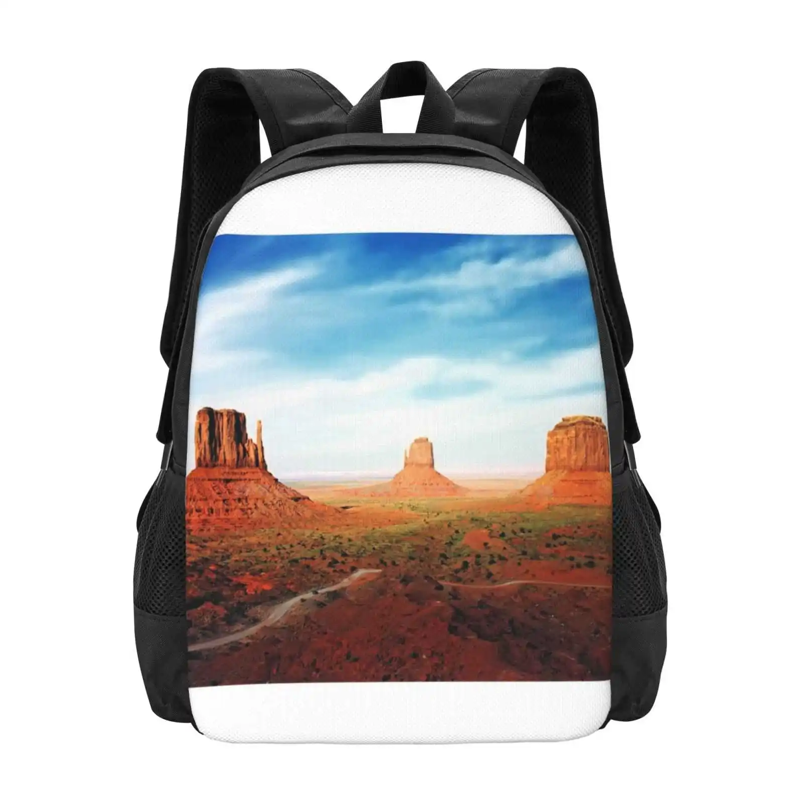 West Mitten East Mitten And Merrick Butte School Bags For Teenage Girls Laptop Travel Bags Scenery Arizona Monument Valley