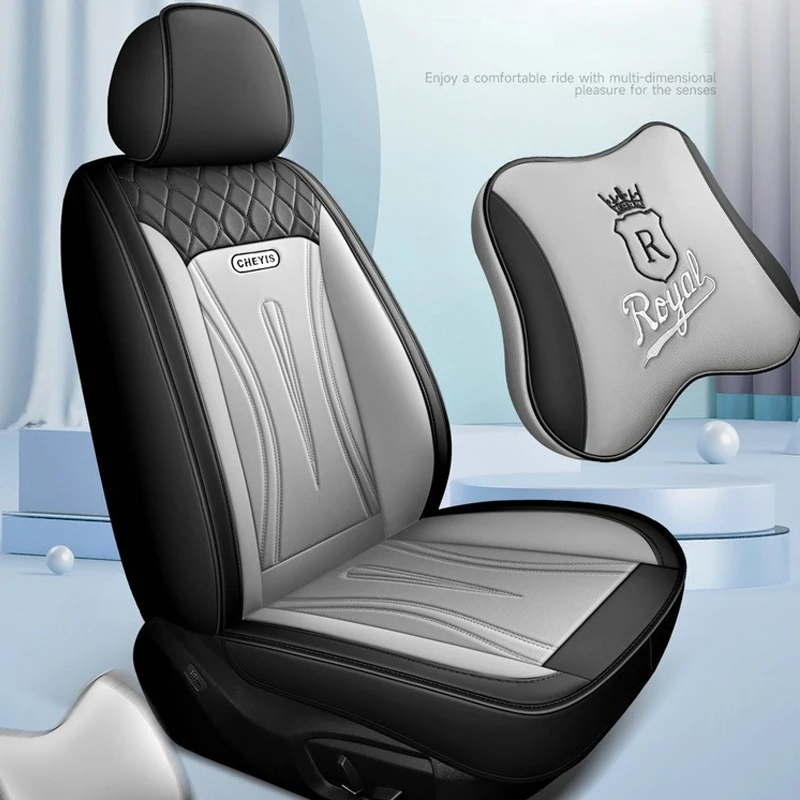 Универсальный 5-местный автомобильный кожаный чехол на сиденье для BMW F10 E60 5 серии