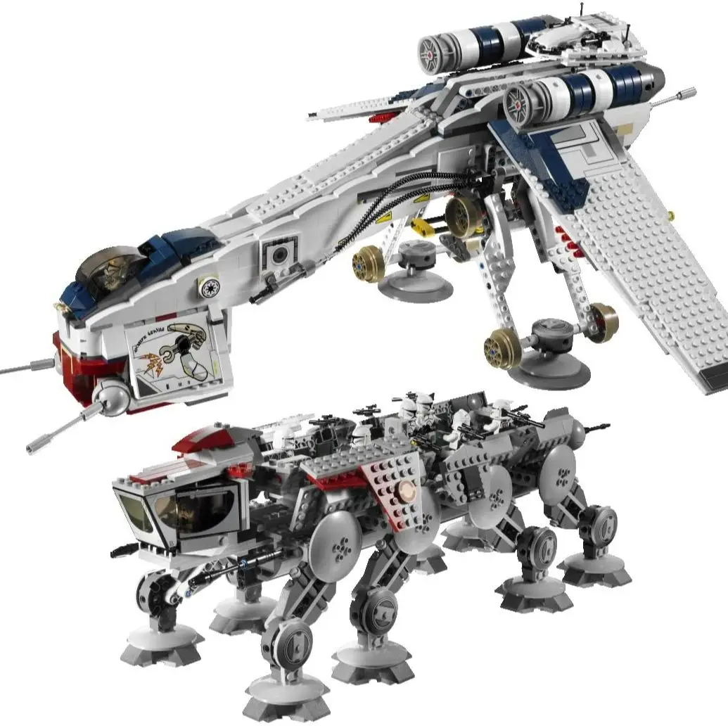 

05053 Star Republic Dropship With AT-OT Walker Set 1808 PCS Building Blocks Bricks Toy For Children Birthday Gifts 10195