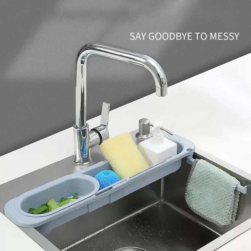 NEW Sink Organizer Dish Drainer Organizer for Soap Towel Racks Home Supply Kitchen Accessories Adjustable Shelf Storage Rack