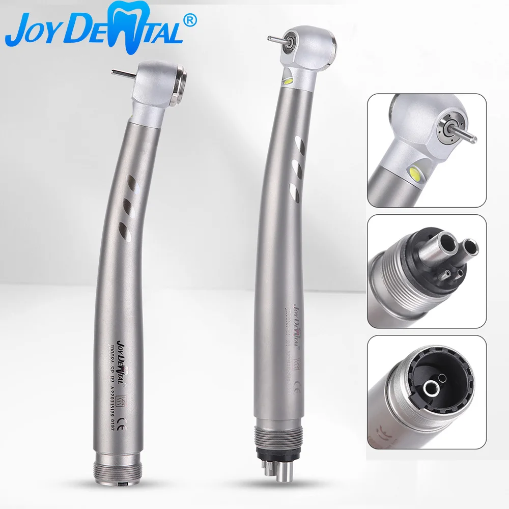 Dental LED Handpiece Integrate E-generator High Speed Ceramic Bearing Standard Head Push Button 4 Water Spray 2/4 Holes