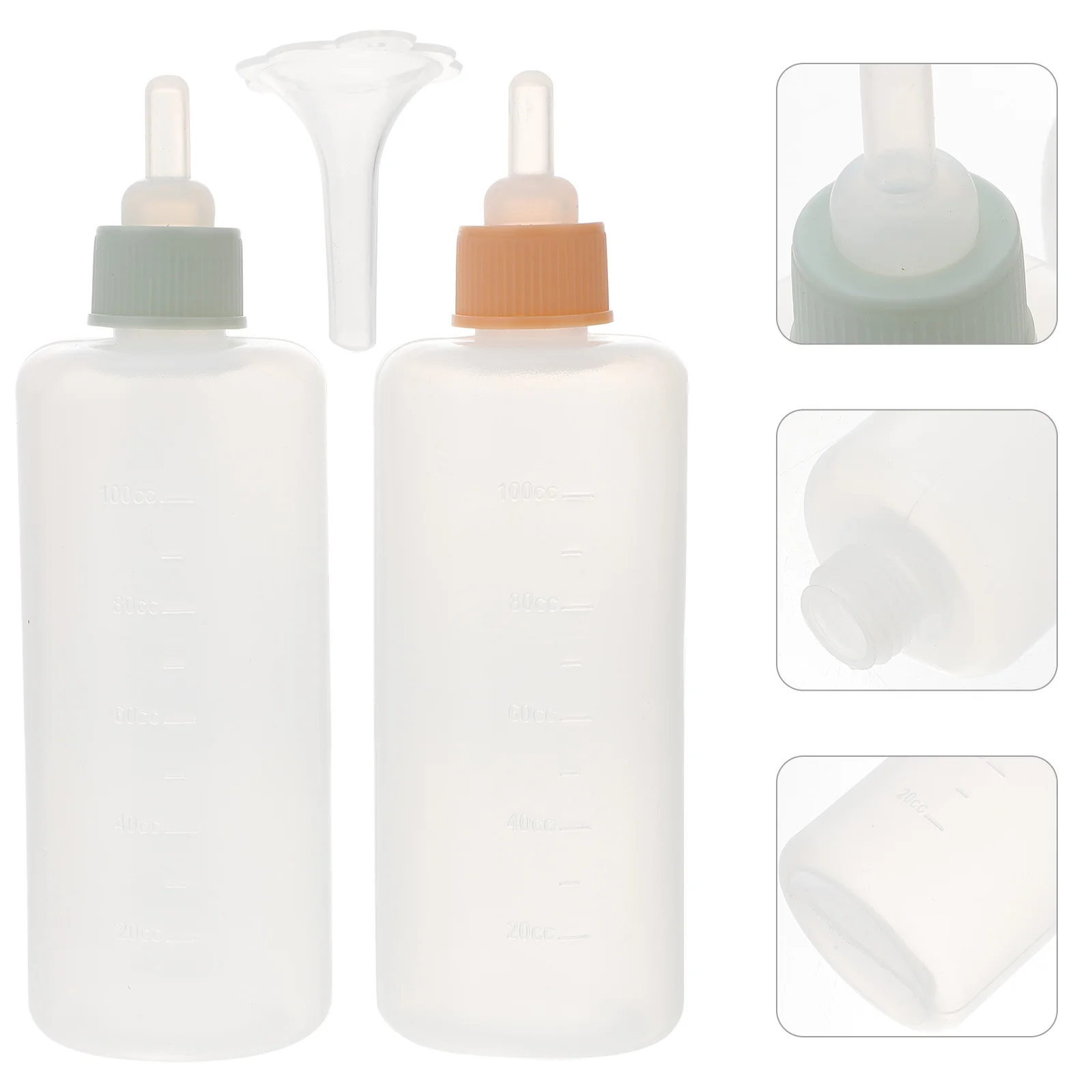 

4 Pcs Rabbit Feeding Bottle Pet Pacifier Feeder Silicone Baby Bottles Cat Feeders Silica Gel Accessory Toddler