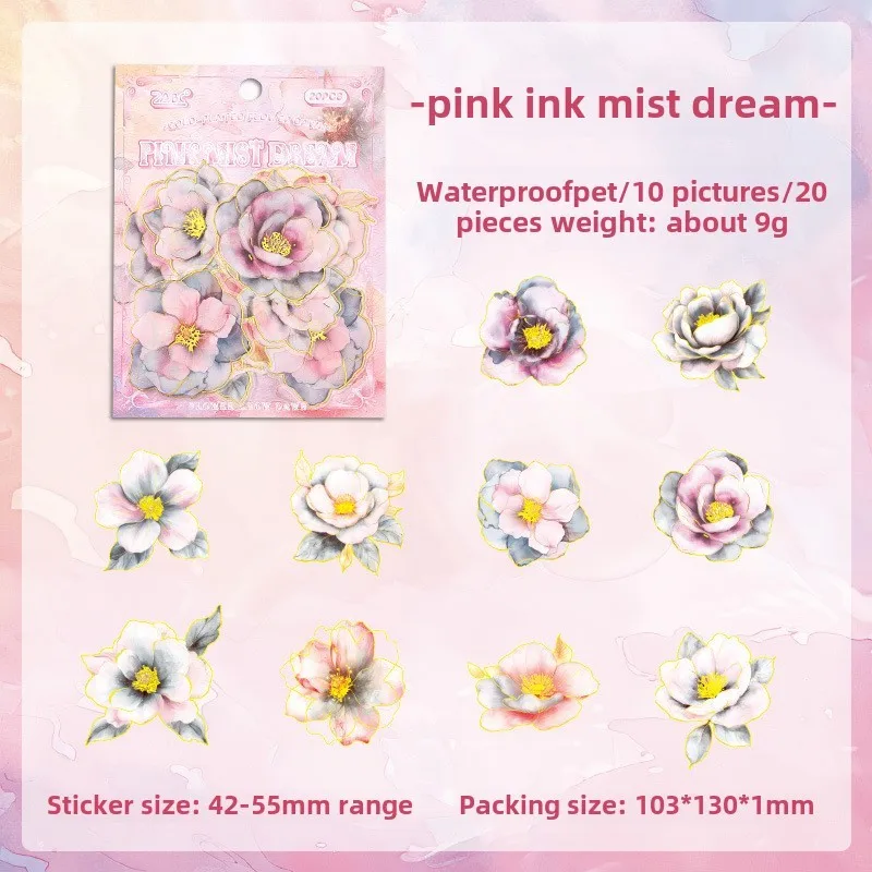 

Journamm наклейки с цветами 20 шт.