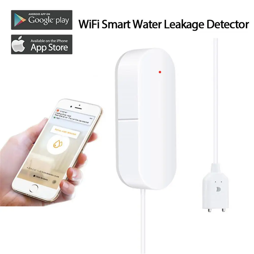 

Tuya WiFi Smart Water Detector Water Leakage Alarm Flood Alert Overflow Security Alarm System Water Level Alarm Home Alarm