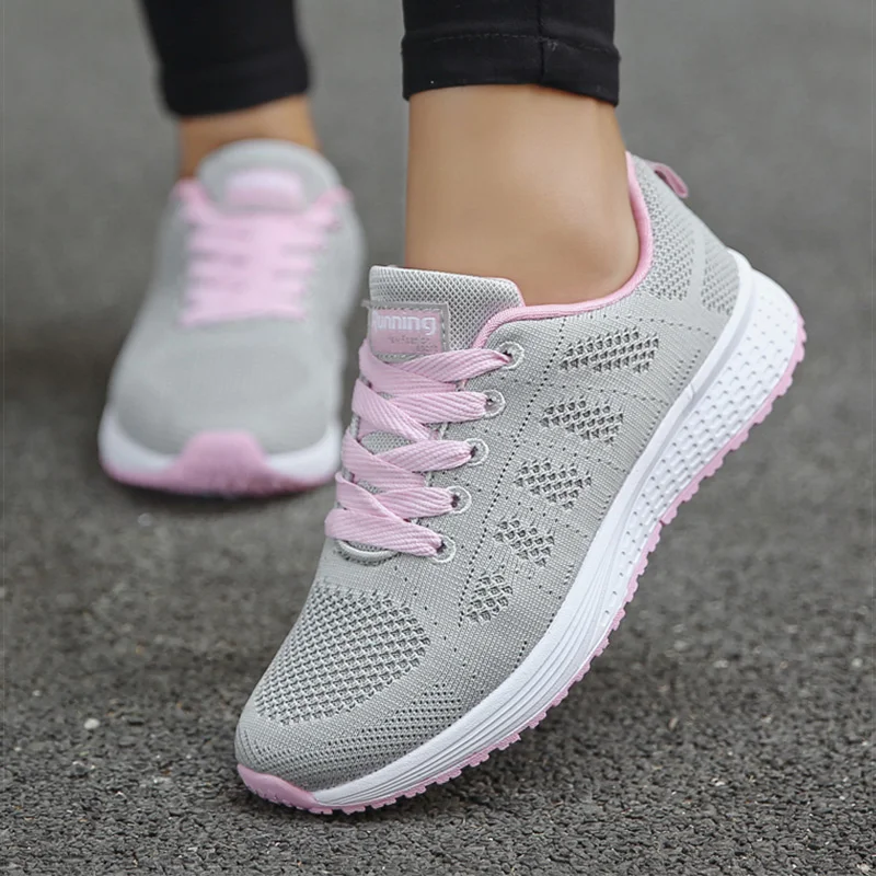 

Sports Shoes Women Breathable Sneakers Women White Shoes For Basket Femme Ultralight Woman Vulcanize Shoes Couple Casual Sneaker