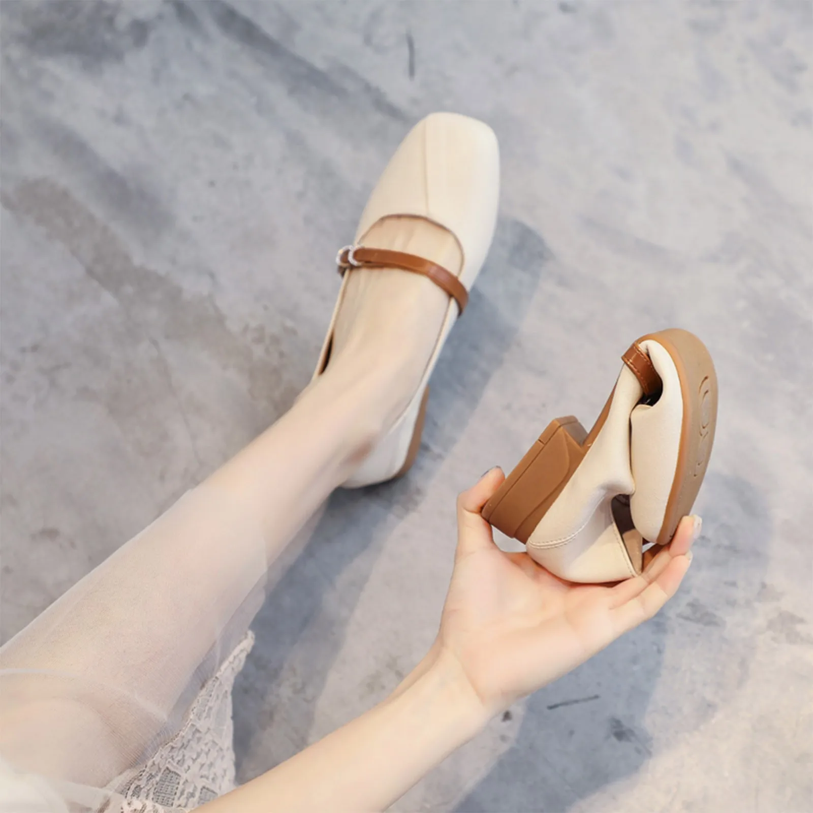 

Туфли женские однотонные, повседневная обувь на танкетке, модные, лето-осень