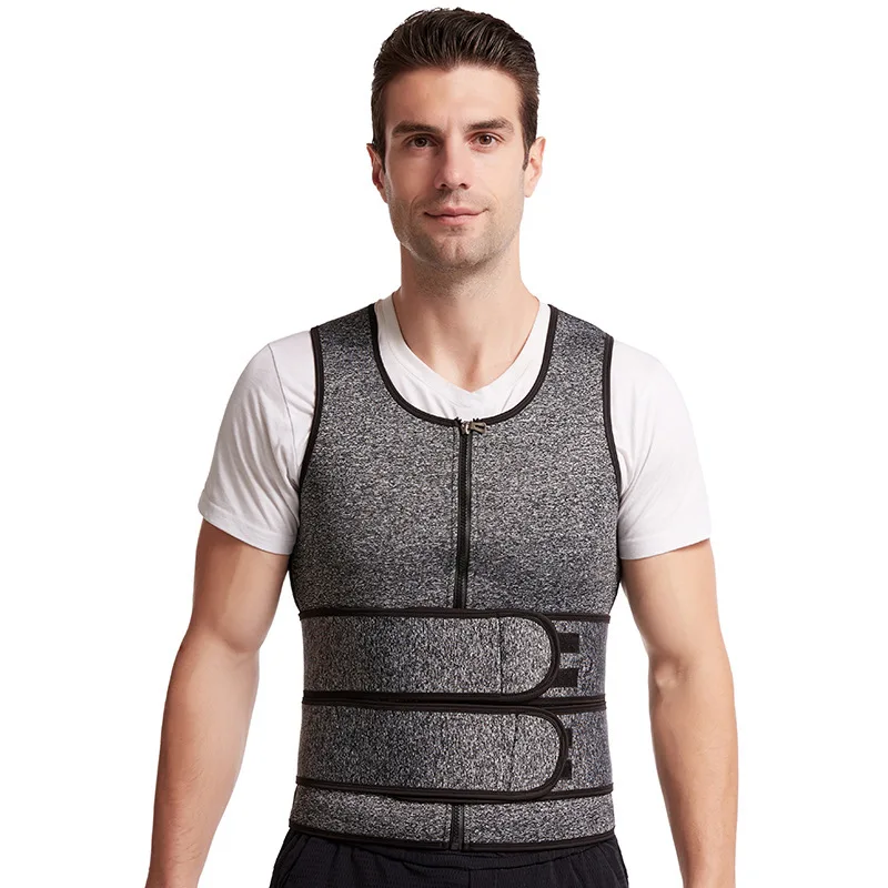 Men's Sports Shaper Wear Neoprene Sweating Sculpting Sauna Vest Abdomen Double Elasticity Fitness Trainer Belt Slimming