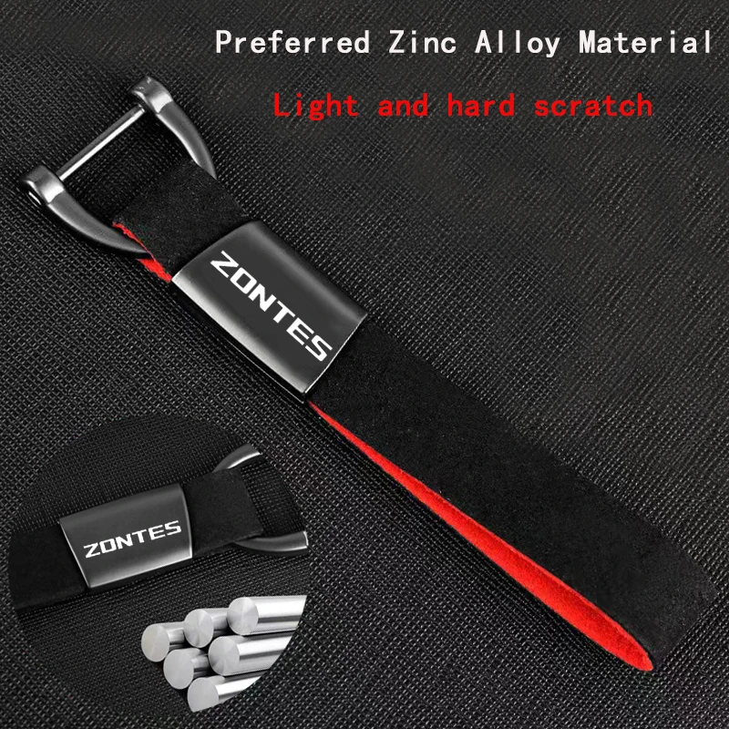 

For Zontes G1 125 ZT125 G1 ZT125U ZT 125 U ZT 310R 310X ZT310R Custom LOGO Motorcycle Keyring Zinc Alloy Suede Leather Keychain