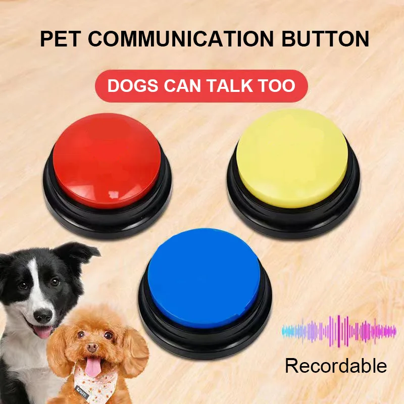 

Dog Recordable Talking Button Child Interactive Toy Phonograph Answer Buzzers Portable Recording Sound Button Party Noise Makers