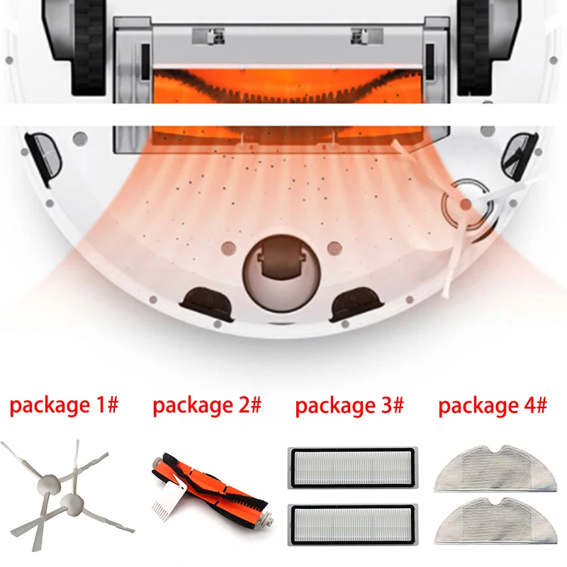 

1pc Vacuum Cleaner Accessorie Side Roller Brushs Filters Mop Cloths For MIJIA 1C STYTJ01ZHM For Dreame F9 Cleaner Parts
