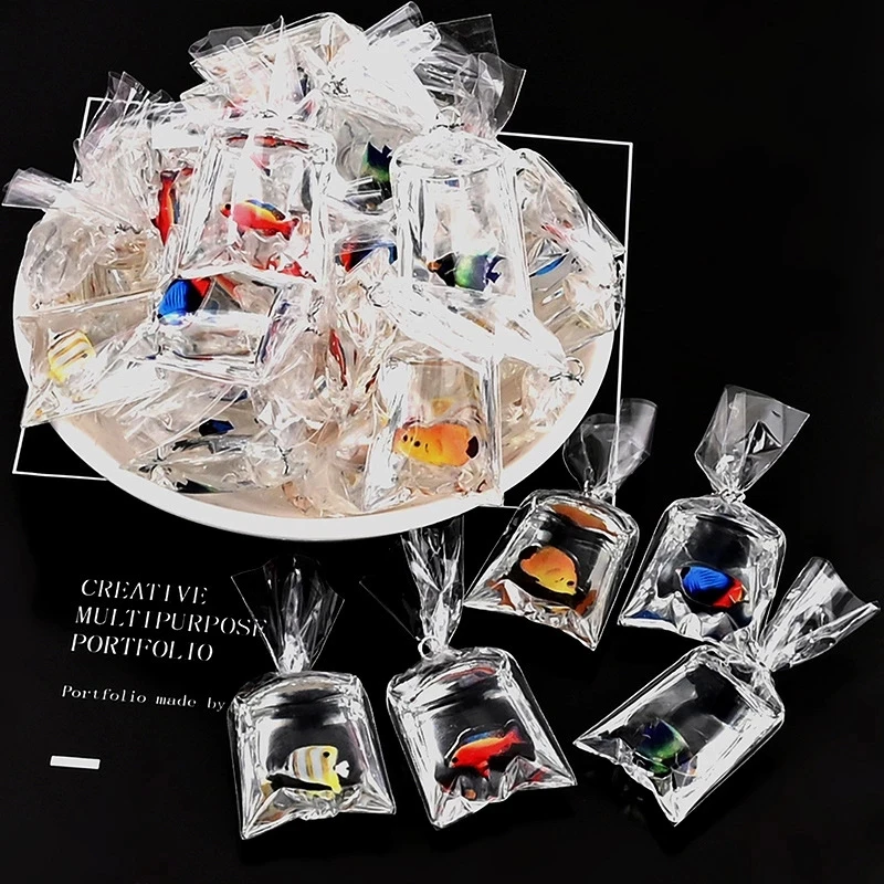 MuhNa MIX 10pcs/pack Coral Fish Bag Resin Charms Ocean Pendant for Earring Keychain Jewelry Making |