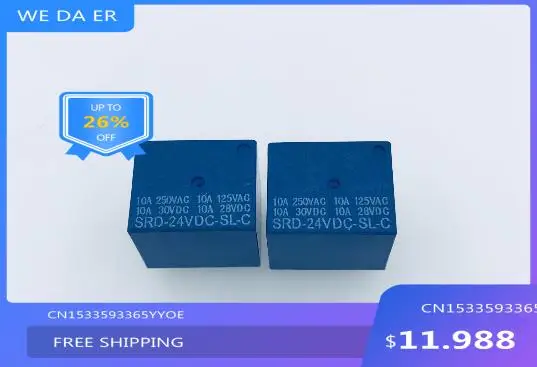 Бесплатная доставка Новый % 100 Новый % 100 SRD-24VDC-SL-C 10A 24V T73
