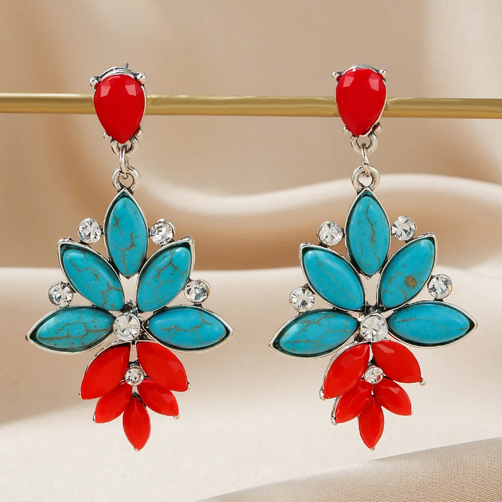 

Новые серьги с кошачьим глазом в этническом стиле, Страстные, европейские, характерные и индивидуальные серьги для женщин, ювелирные издели...