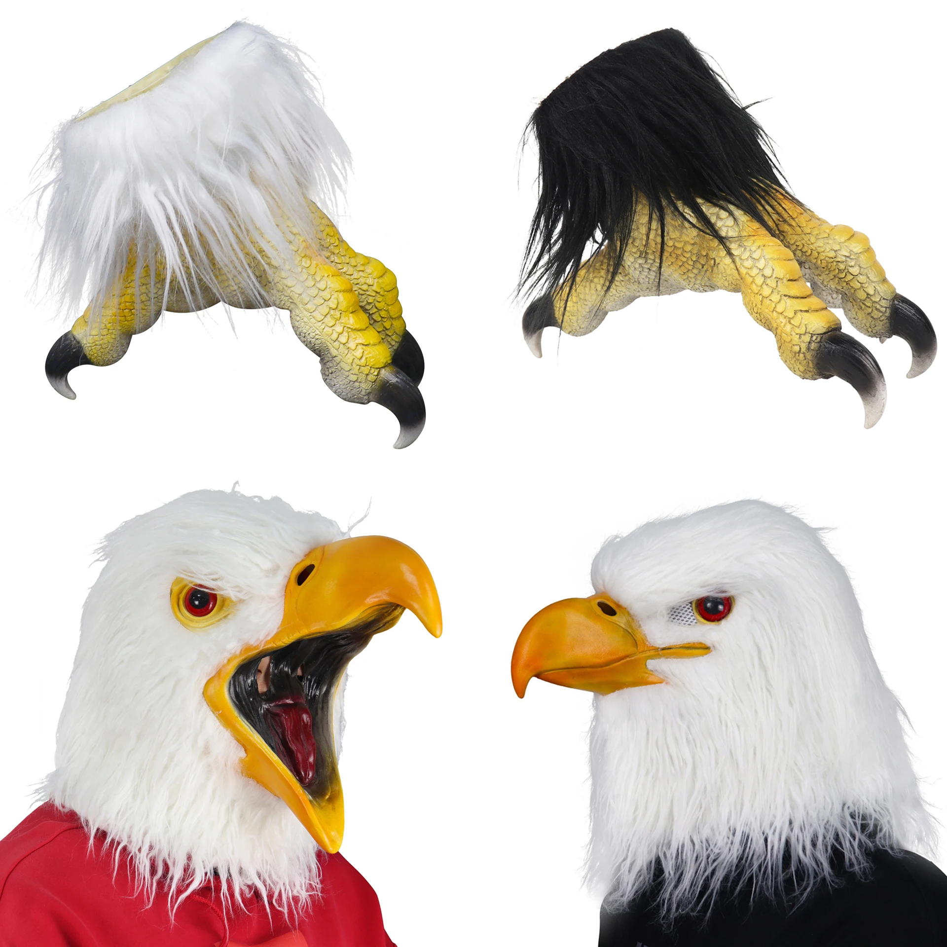 Маски Hawk головной убор костюм на Хэллоуин искусственный Орл птица реквизит для