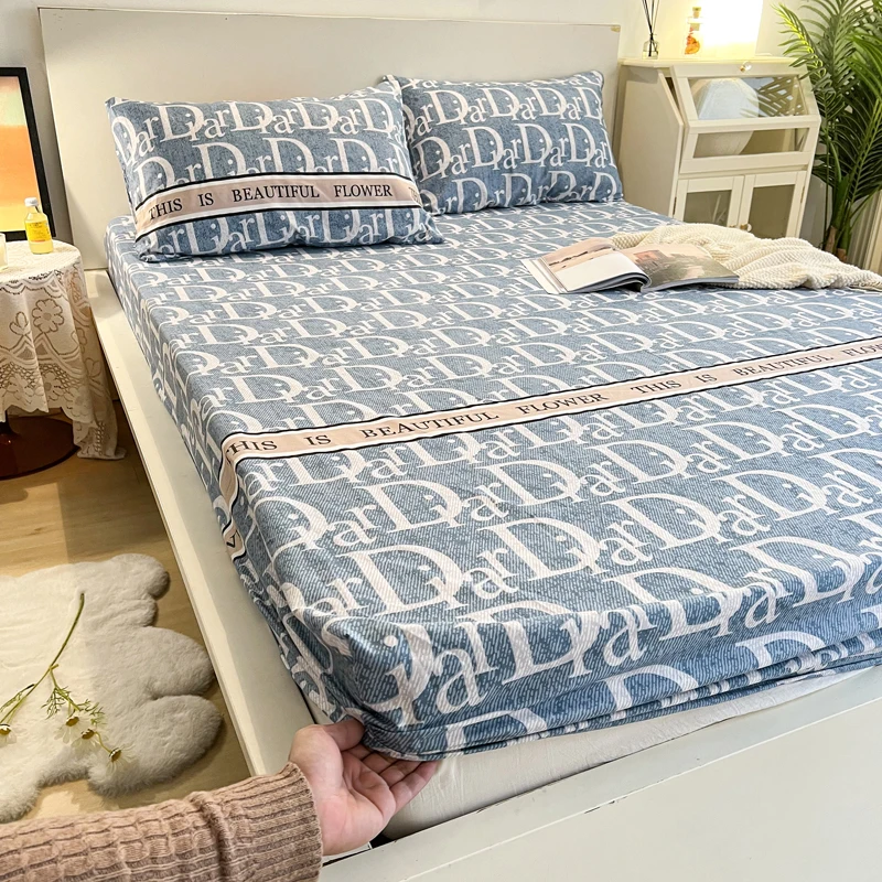 

Mattress Protector Non-Slip Grip Texture Mattress Cover with Summer Bedding for Dustproof and Breathable Large Protection
