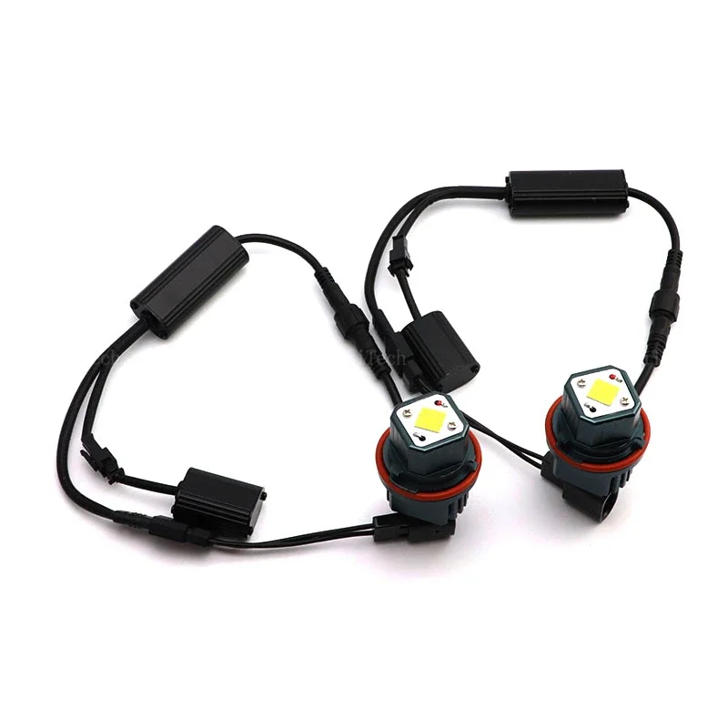 

Совместимые С BMW E39 E53 E60 E61 E63 E65 E66 E87 Фары Angel Eye 160W С Бесплатными Светодиодными Лампами И Габаритными Огням...