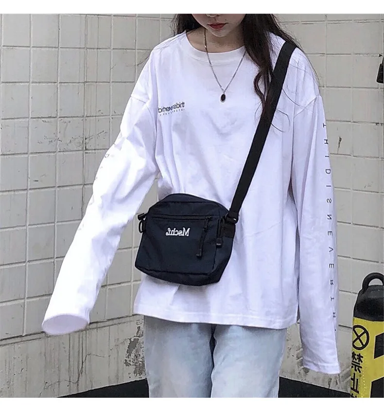 

DAYIFUN Spring Autumn Harajuku Letter Printing Long-sleeve T-shirt Women Loose Mid-length Bottoming Shirt Tops Female Streetwear