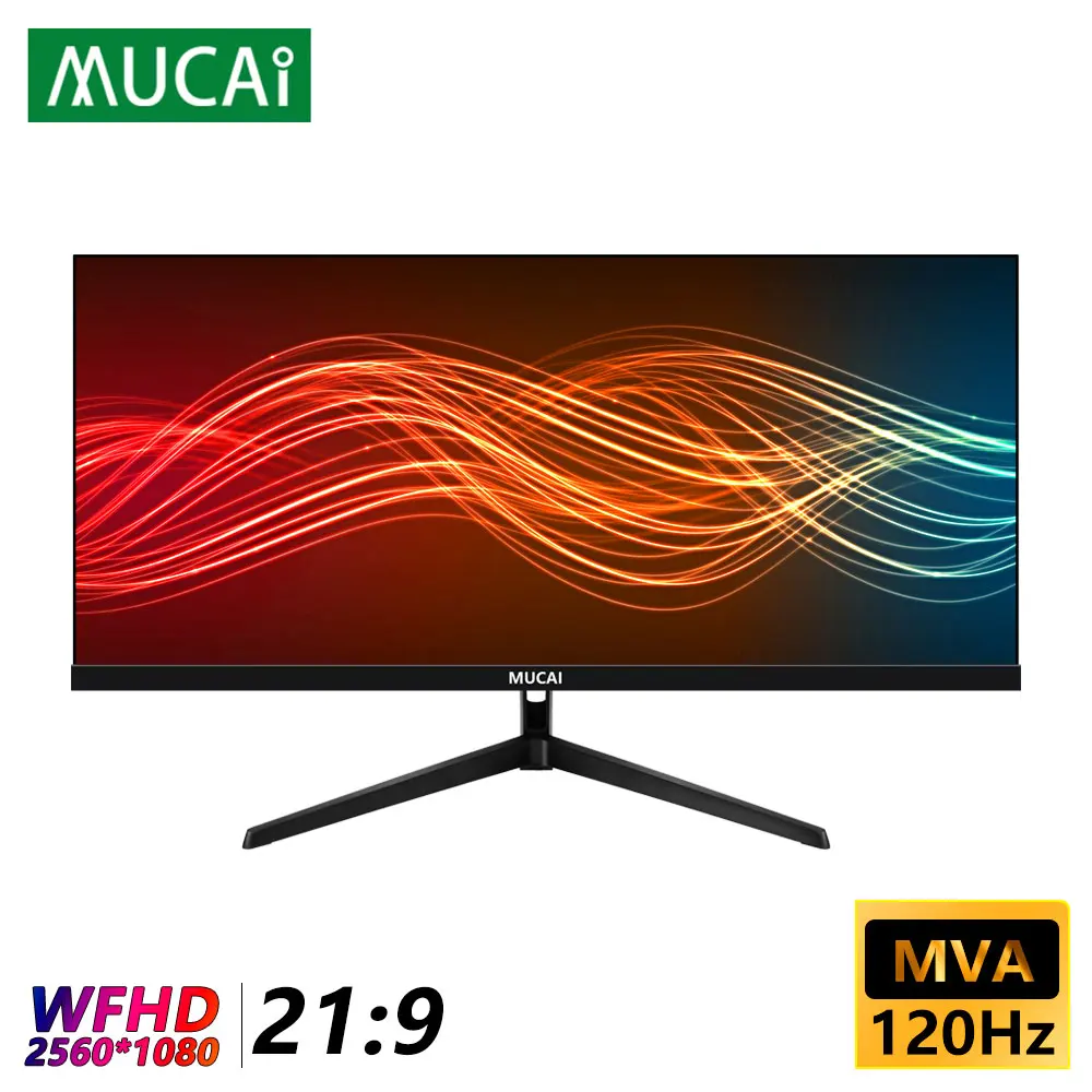29 дюймовый монитор MUCAI 2K 120 Гц WFHD широкий дисплей 21:9 MVA Настольный светодиодный неизогнутый игровой компьютерный экран DP 2560*1080 - Апрельский топ товаров с Али