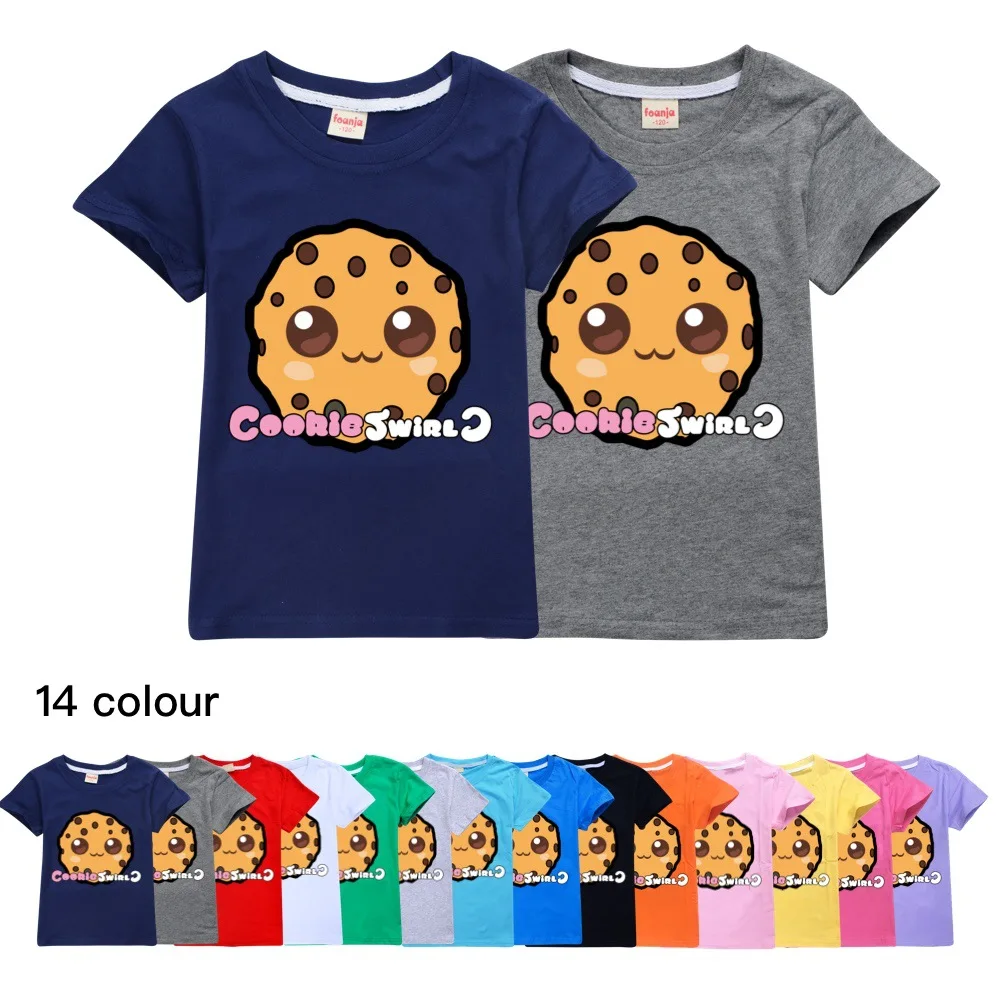 

Cookie Swirl C Boys Summer Clothes Girls Graphic T-Shirt Teenage Kids Short Sleeve Tees Baby Toddlers Tops 2-16 Years Clothing
