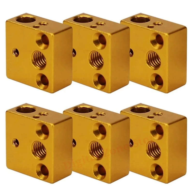 

6 шт., нагревательный блок для 3D-принтера, 20x20x10 мм