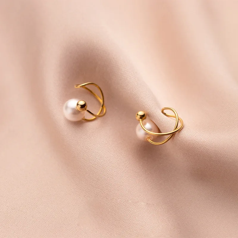 Non-Piercing Ear Clip Earrings Women's High-Grade Super Fairy Mori Style Special-Interest Design Pearl 2022 New Fashion Jewelry