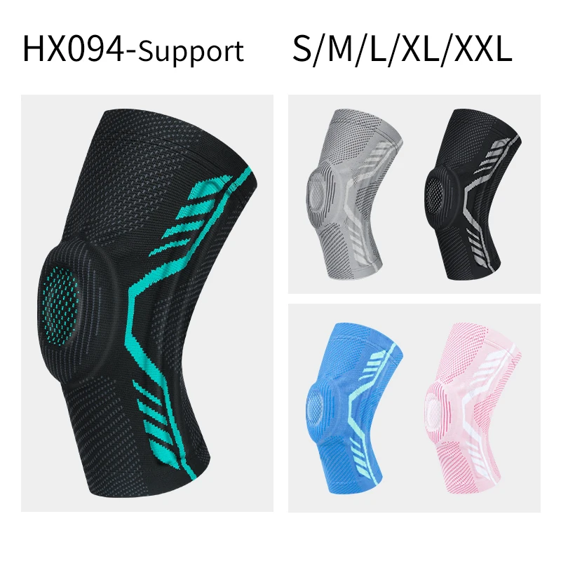 Basketball football knee pads pressurized silicone anti-collision protection outdoor riding mountaineering protective equipment