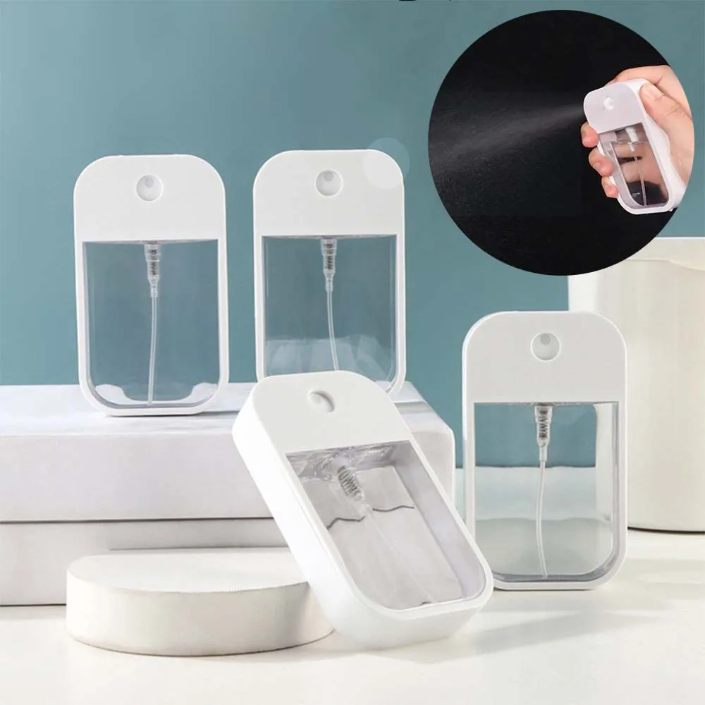 

40ml Clear Spray Bottle Split Bottle With Silicone Bottle Cover Disinfectant Alcohol Case Refillable Bottle Card Perfume Bottles