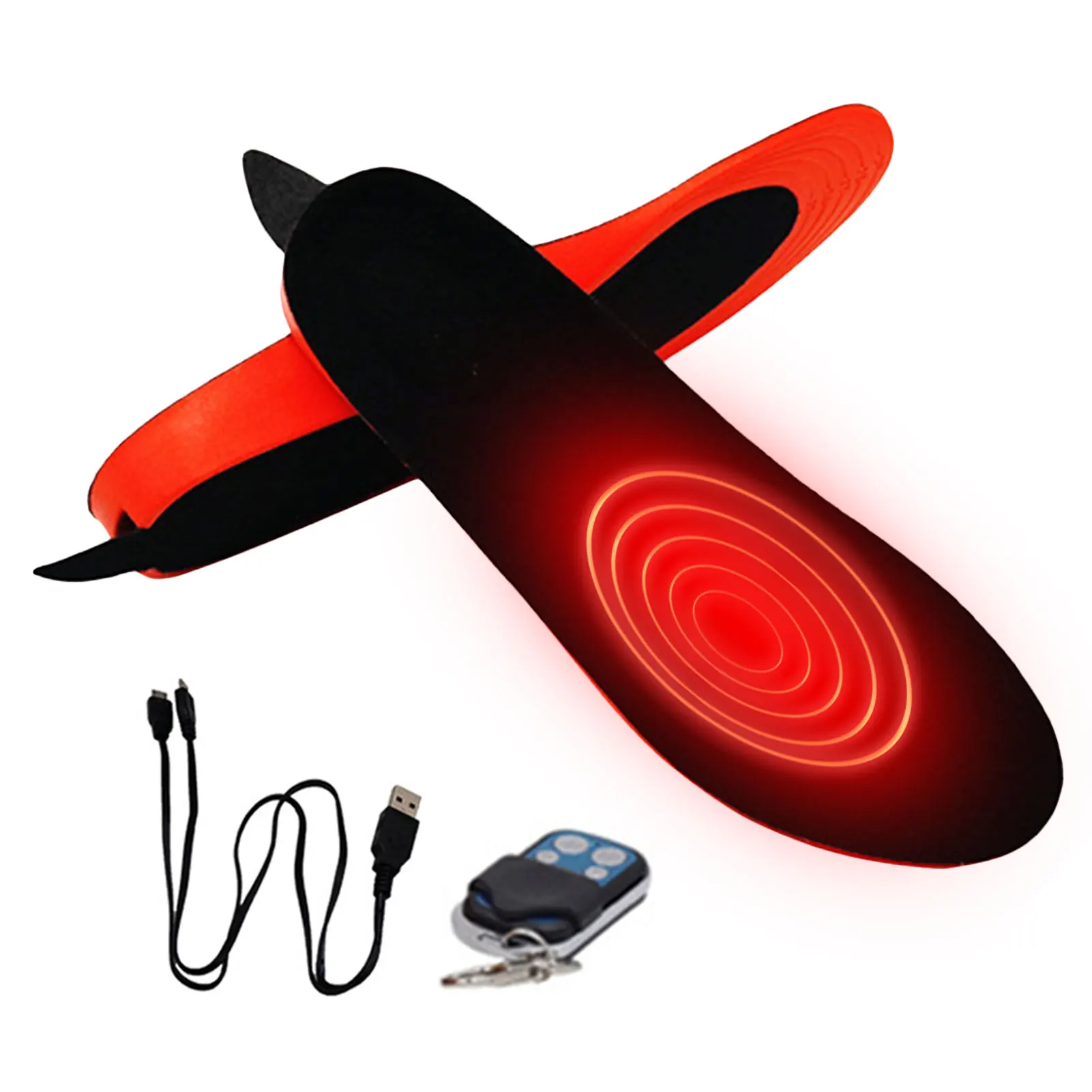 

2200Mah Rechargeable Electric Heating Insoles With Remote Control Winter Warm Heated Insoles Sport Shoes Pads For Skiing Hunting
