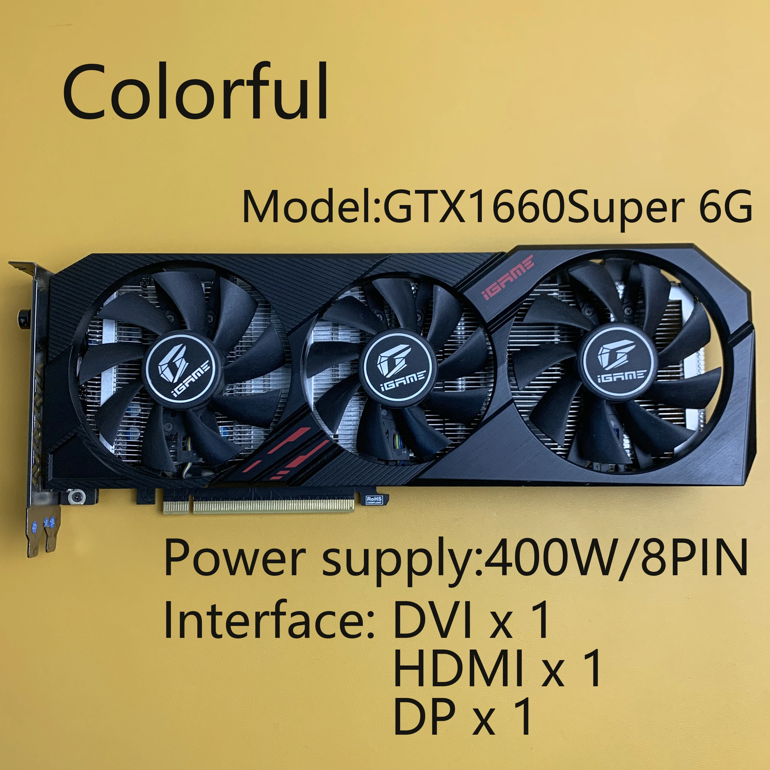 Видеокарта NVIDIA 1660super Garphics MSI GTX 1660super 6 ГБ GALAXY GTX1660super 1660