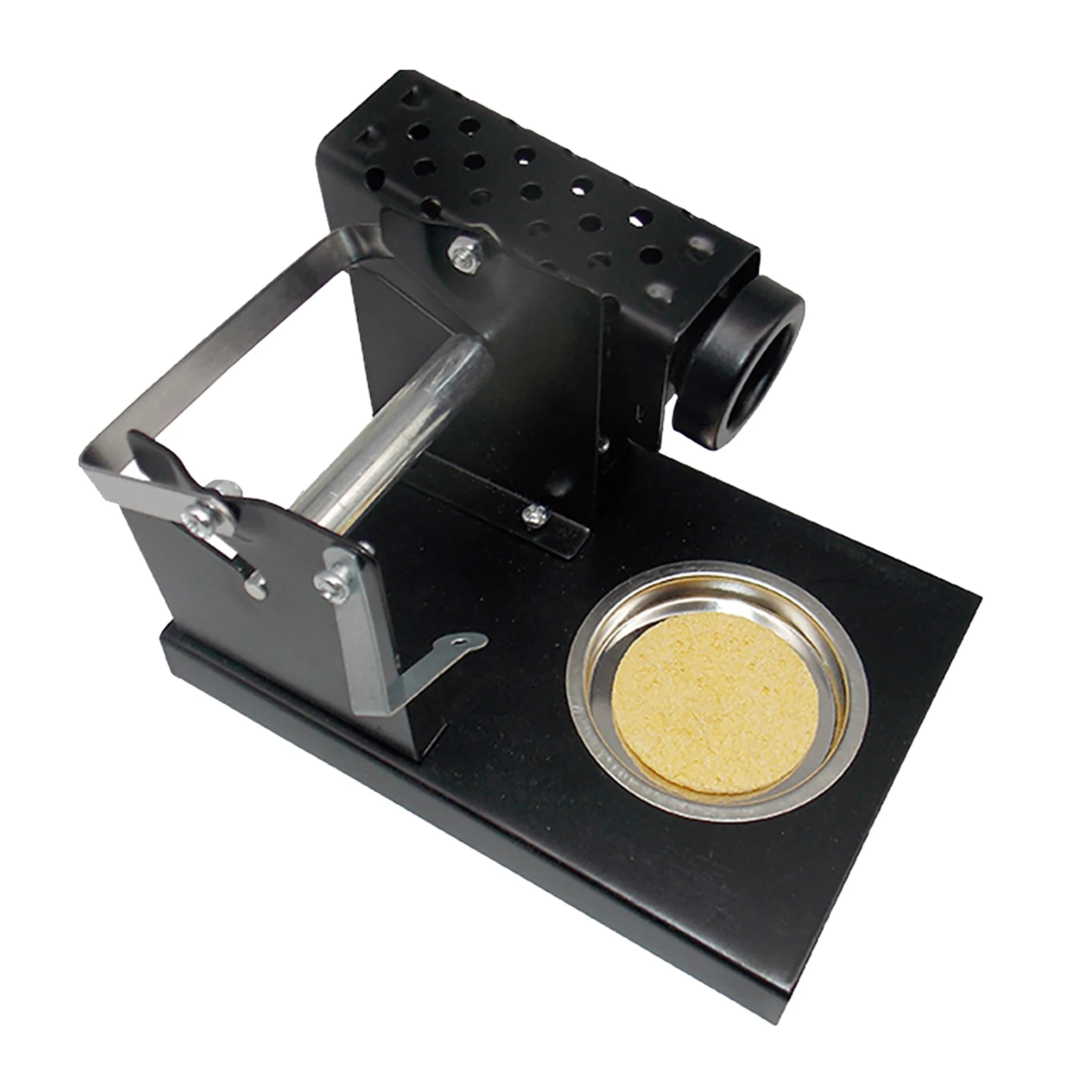 

Sponge Holder Soldering Iron Stand Welding Tin Wire DIY Desktop All Metal Practical Professional Home Students Accessories