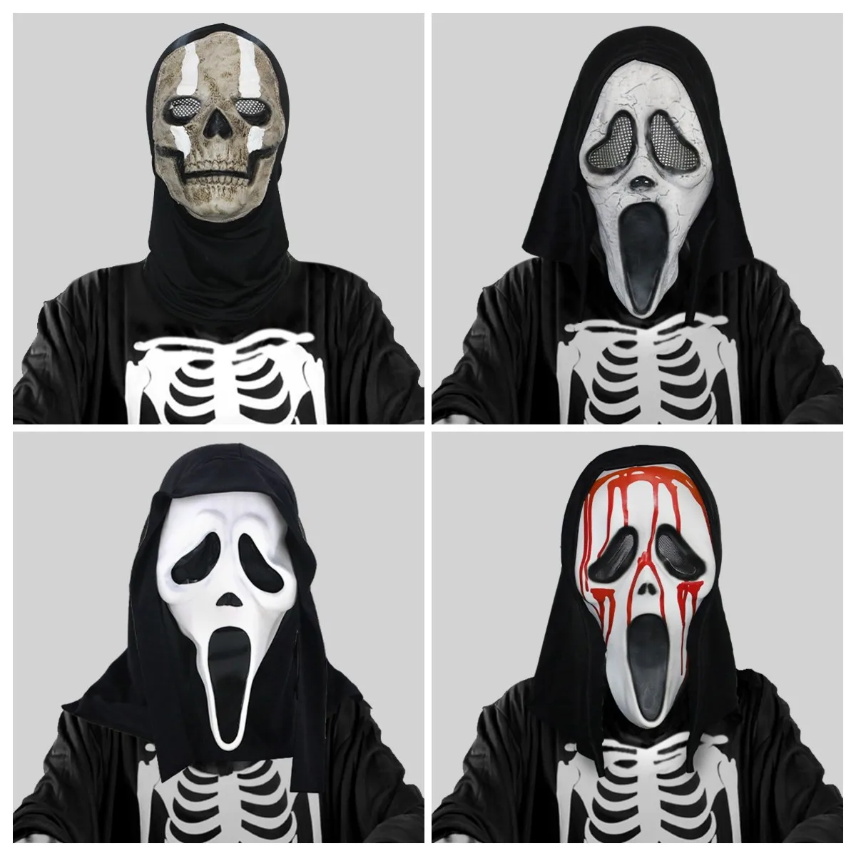 

Terror Skull Mask Dream Call of Duty Latex Mask Headcover Unisex Halloween Party Cosplay Prop