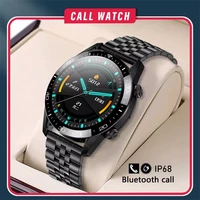 2022new bluetooth call smart watch for men ip68 waterproof sport ecg fitness tracker stainless steel smartwatch for huawei phone