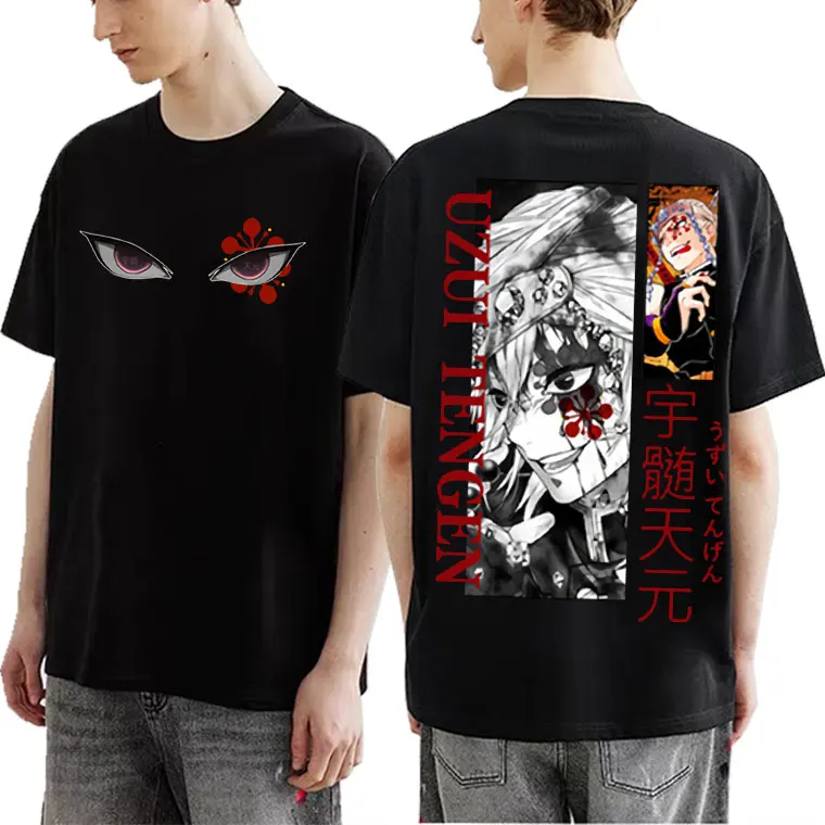 

Japanese Anime Demon Slayer Eyes Printing Tshirt Uzui Tengen T-shirts Regular Men Women Fashion Casual Oversized Street T Shirt