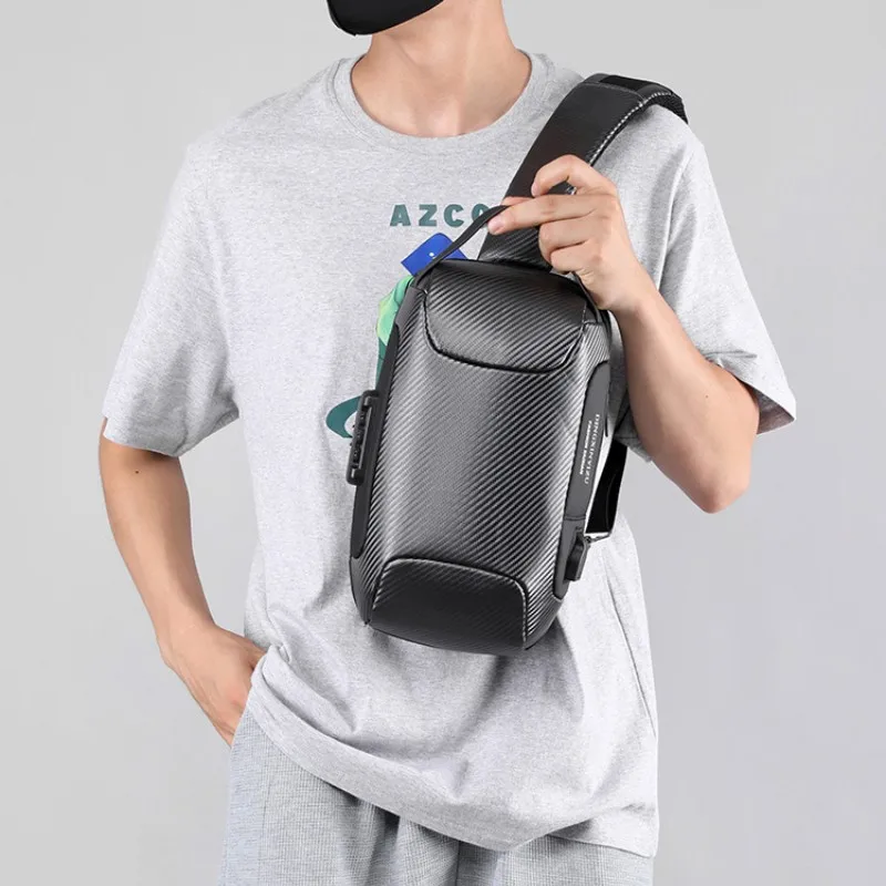 Sling Fashion  Chest Bag New Ani-thief Men Crossbody Bag Waterproof Shoulder Bags USB Charging Short Trip For Male Travel Pack
