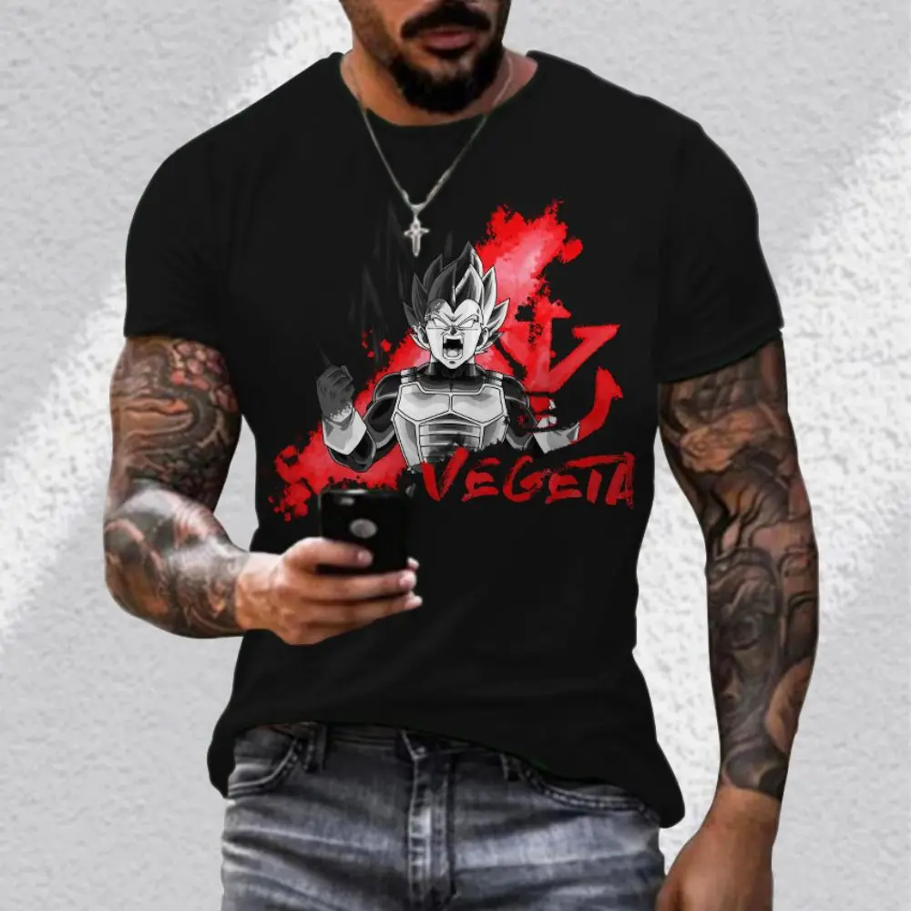 

Dragon Ball Z Men Gift Oversized T-shirt Short Sleeve Tops Children's Men's New Clothes Streetwear Goku Clothing T-shirts Y2k