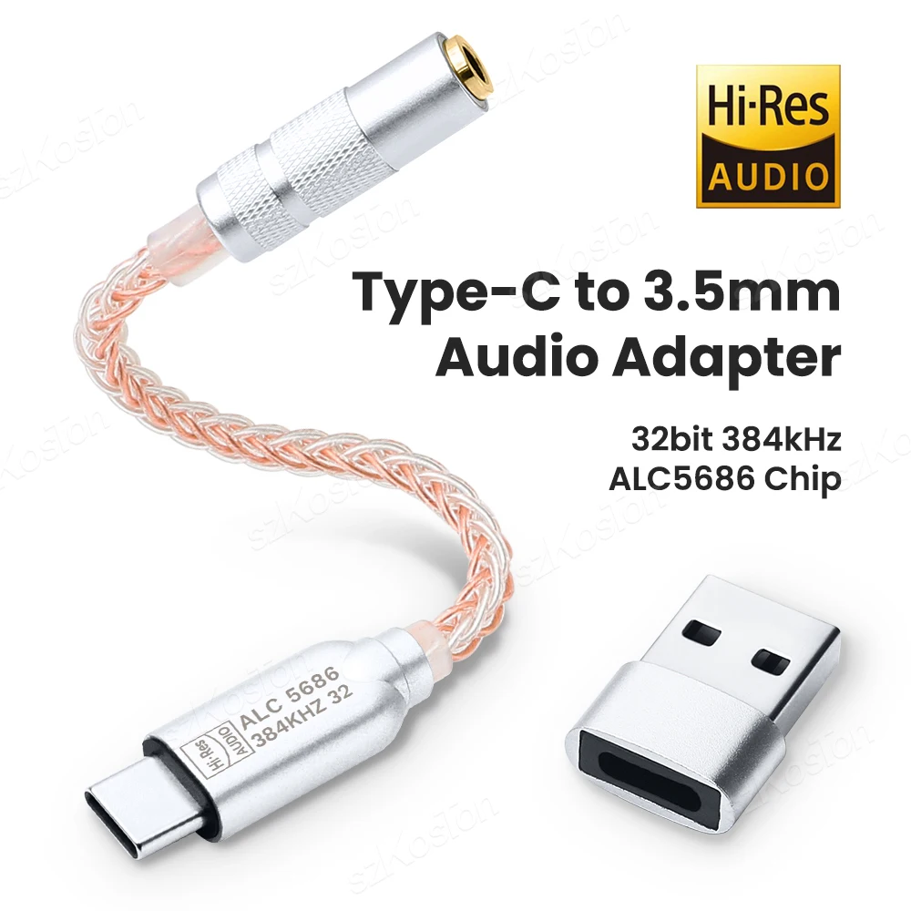 Фото ALC5686 Чип типа C до 3,5 мм Усилитель для наушников ЦАП Hi-Fi Аудио декодер IEM AMP Адаптер для смартфона для iPhone15 Samsung Xiaomi №2