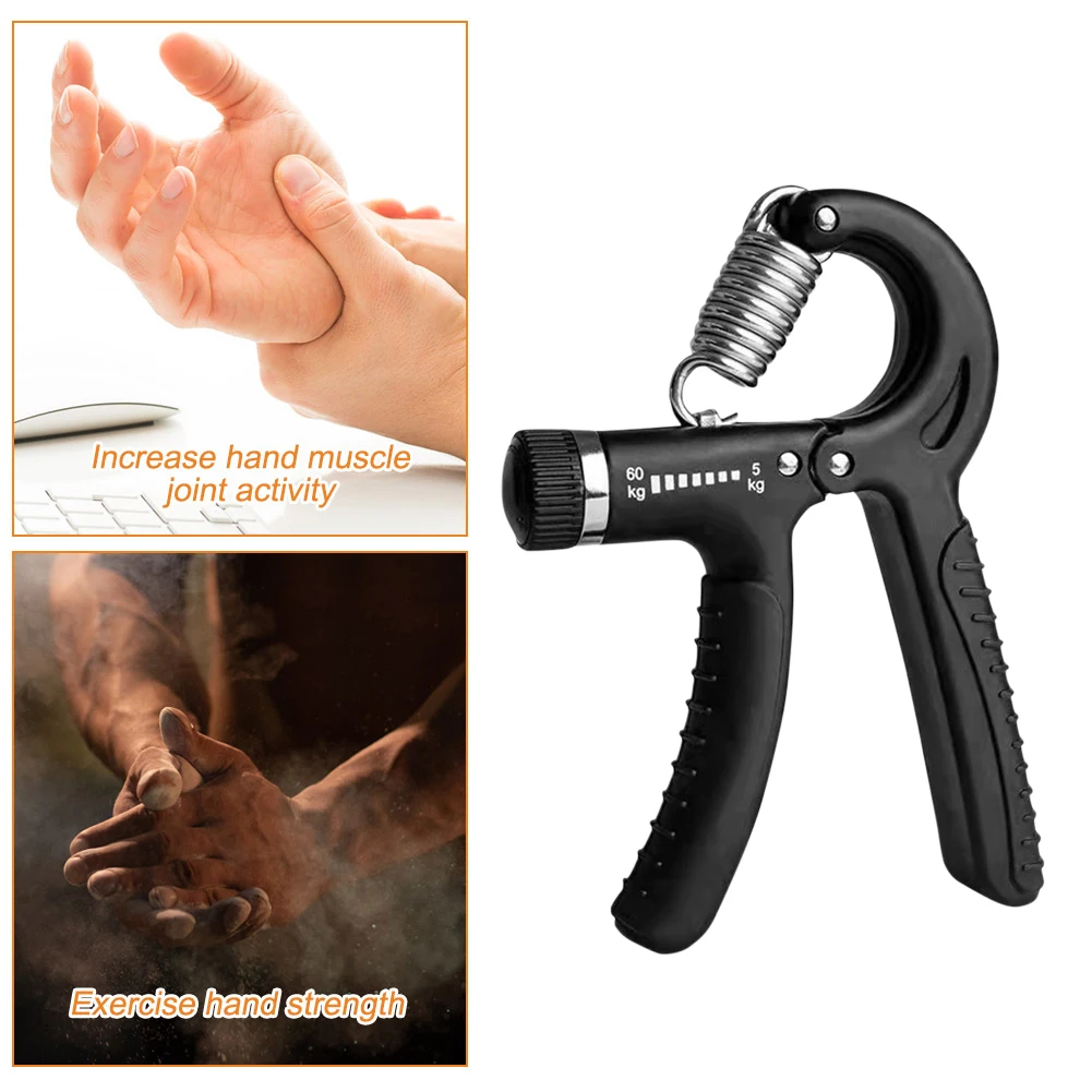 

Улучшенный тренажер для пальцев с регулируемым сопротивлением, фитнес-оборудование, черный, серый для реабилитации, тренировок, спортивных упражнений