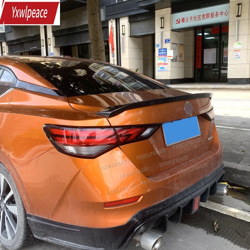 Для Nissan Sentra SYLPHY 2019-2022 ABS пластик праймер цвет задний багажник губа спойлер