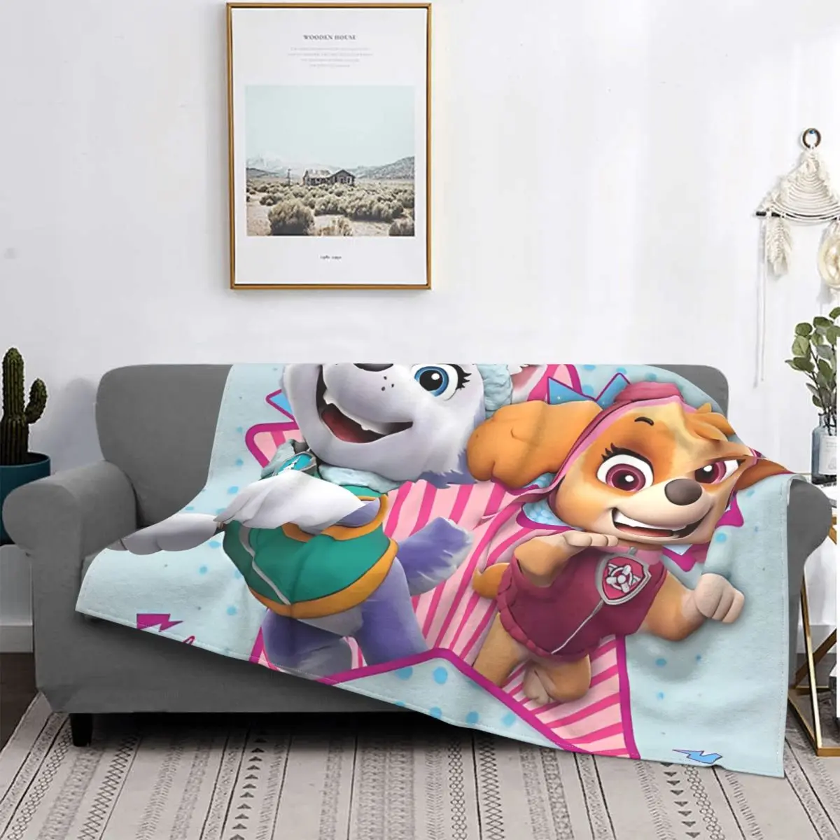 П-патруль собака Скай и Эверест трикотажное одеяло фланелевые милые Мультяшные