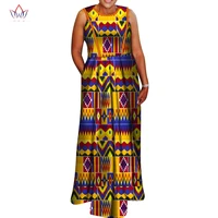 brw african dresses for women sleeveless patchwork long dresses riche africa woman dress print mermaid party clothing wy7542