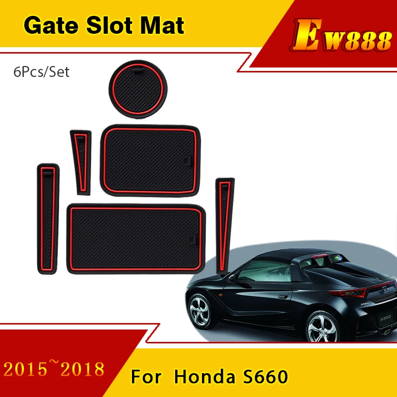 

Door Groove Mat For Honda S660 2015 2016 2017 2018 Non Slip Dust Cup Cushion Rubber Gate Slot Pad Car Styling Stickers Accessory