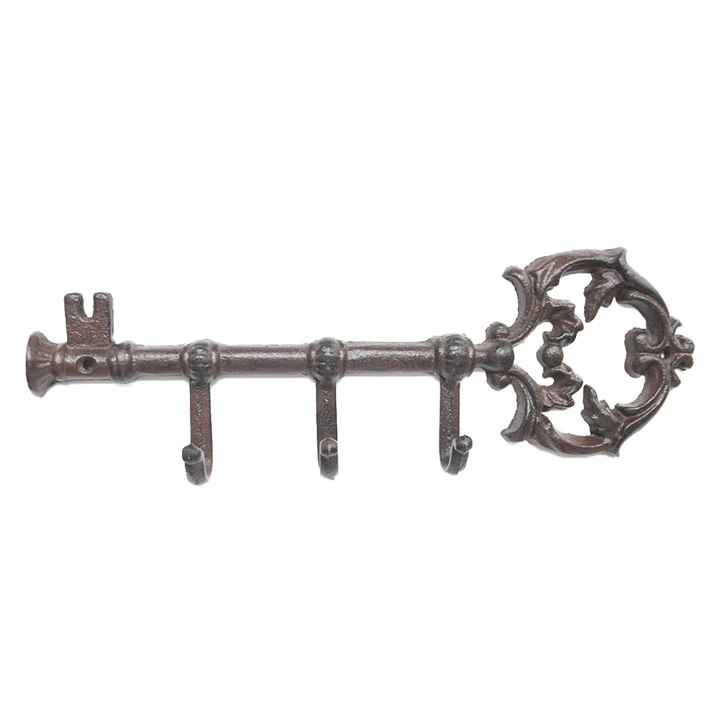 

Настенный держатель для ключей, винтажный ключ с 3 крючками, деревенский чугунный декоративный вешалка для пальто