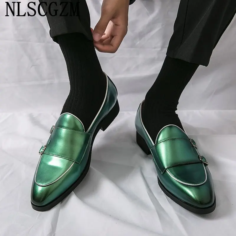 

Formal Shoes for Men Italiano Business Suit Double Monk Strap Shoes Office 2023 Slip on Shoes Men Loafers for Men Zapatos Hombre