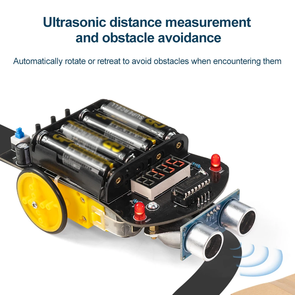 

51 MCU smart car ultrasonic obstacle avoidance car tracking ranging robot programming DIY car kit