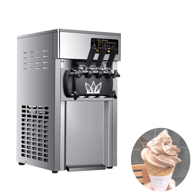 Настольная машина для мороженого с тремя вкусами йогуртница коммерческая