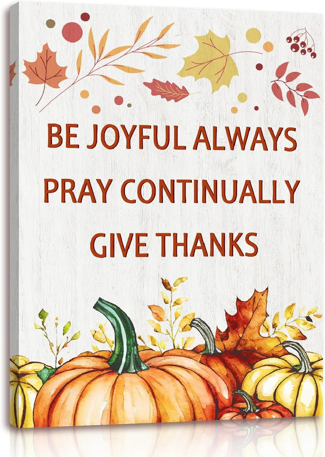 Ker Fll Tures Wll Decor Pumpkn Lef nsprtonl vs Thnksgvng Prnts Frmhouse Hlloween Themed Frmed (12 x 16&amp # 3