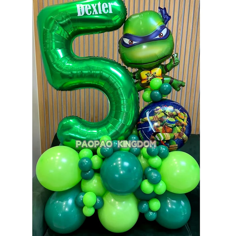 Teenage Mutant Ninja Turtles Balloon Bouquet Tmnt Balloons Kids Birthday Party Decoration Baby Shower Decor Supplies Toys