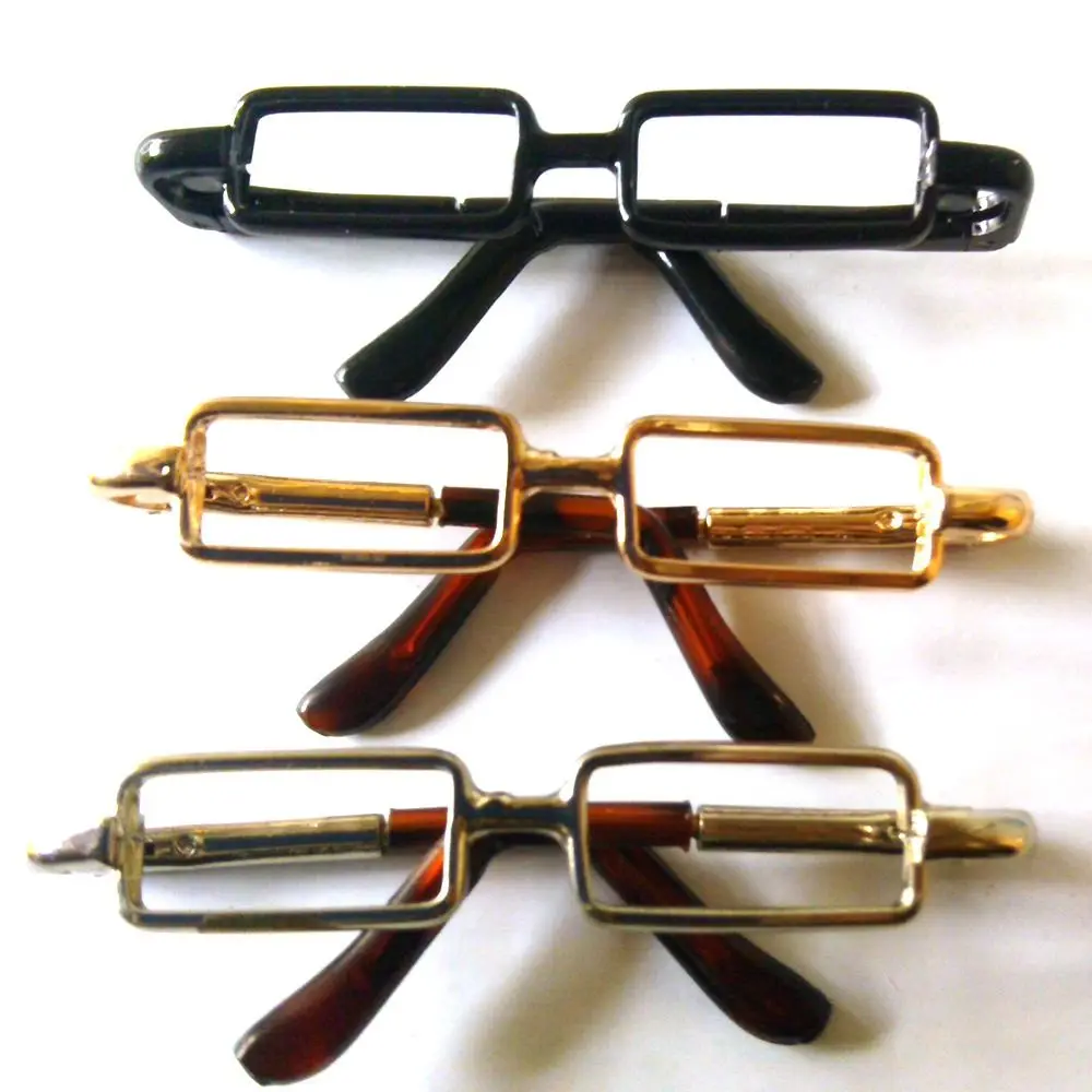 

Очки в прямоугольной оправе в стиле ретро для шарнирных кукол 1/4, модные аксессуары с металлическими прозрачными линзами, очки для плюшевых ...