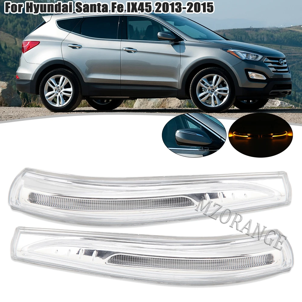 Intermitente LED lateral para espejo retrovisor de coche, luz intermitente para Hyundai Santa Fe Sport IX45 3,0 2013 2014 2015 2016