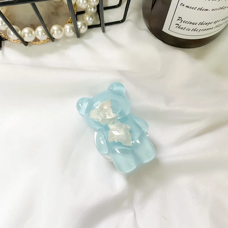 INS Korea 3D Cute Bear Phone Holder Griptok Support for IPhone 13 Xiaomi Grip Tok Folding Handband Finger Stand Smartphone | Мобильные